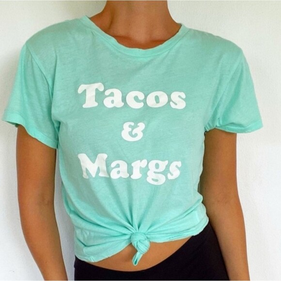 Wildfox Women’s Tacos & Margs Graphic Tee Happy Hour Keke NWT Sz xs - Picture 2 of 6